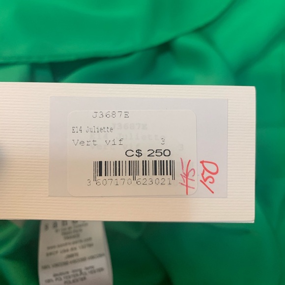 Sandro Juliette Emerald Green Flared Mini Skirt - Picture 12 of 15